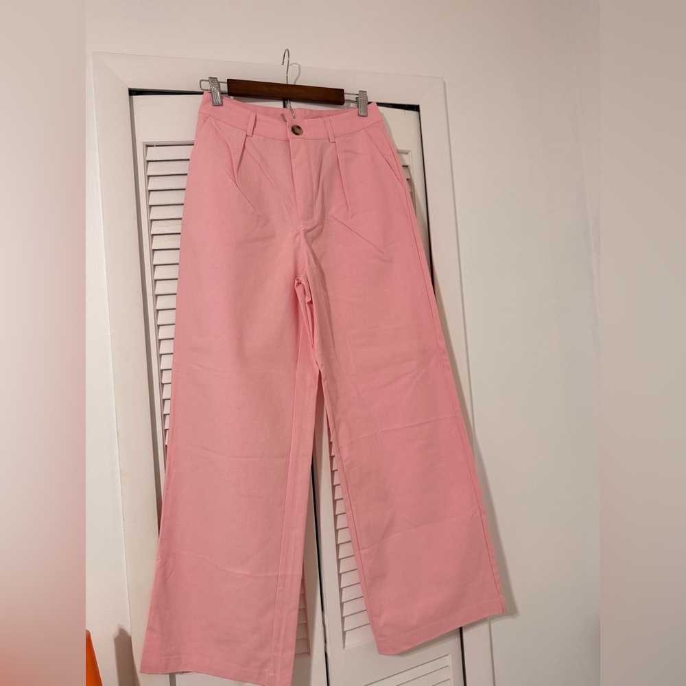 Wide Leg Pink Pants